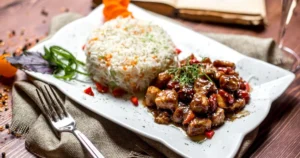 Beef Pepper Steak with Rice